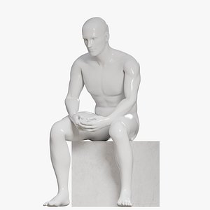 3D Male mannequin pose 8 PBR model