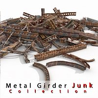 Metallic Rusty Girder Beams Rusty Junk Debris yard waste dump rubbish garbage disposal scrap iron scrapyard scrapheap various war junkyard