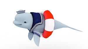 3D Cartoon dolphin