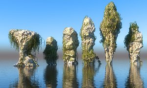 Jungle Rocks Pack 6 3D model
