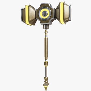 Sci Fi Battle Hammer05 All PBR Unity UE Textures Included