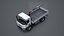 Realistic Flatbed Truck with Loader Crane Aged and Rusted