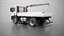 Realistic Flatbed Truck with Loader Crane Aged and Rusted