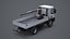 Realistic Flatbed Truck with Loader Crane Aged and Rusted
