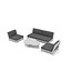 set di mobili da giardino Modello 3D low-poly
