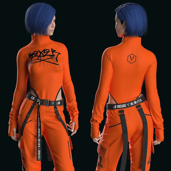 Sci-Fi Female Outfit 3D Model by abuvalove