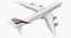 Airbus A380-1000 Emirates 3D Model