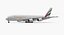 Airbus A380-1000 Emirates 3D Model