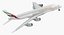 Airbus A380-1000 Emirates 3D Model