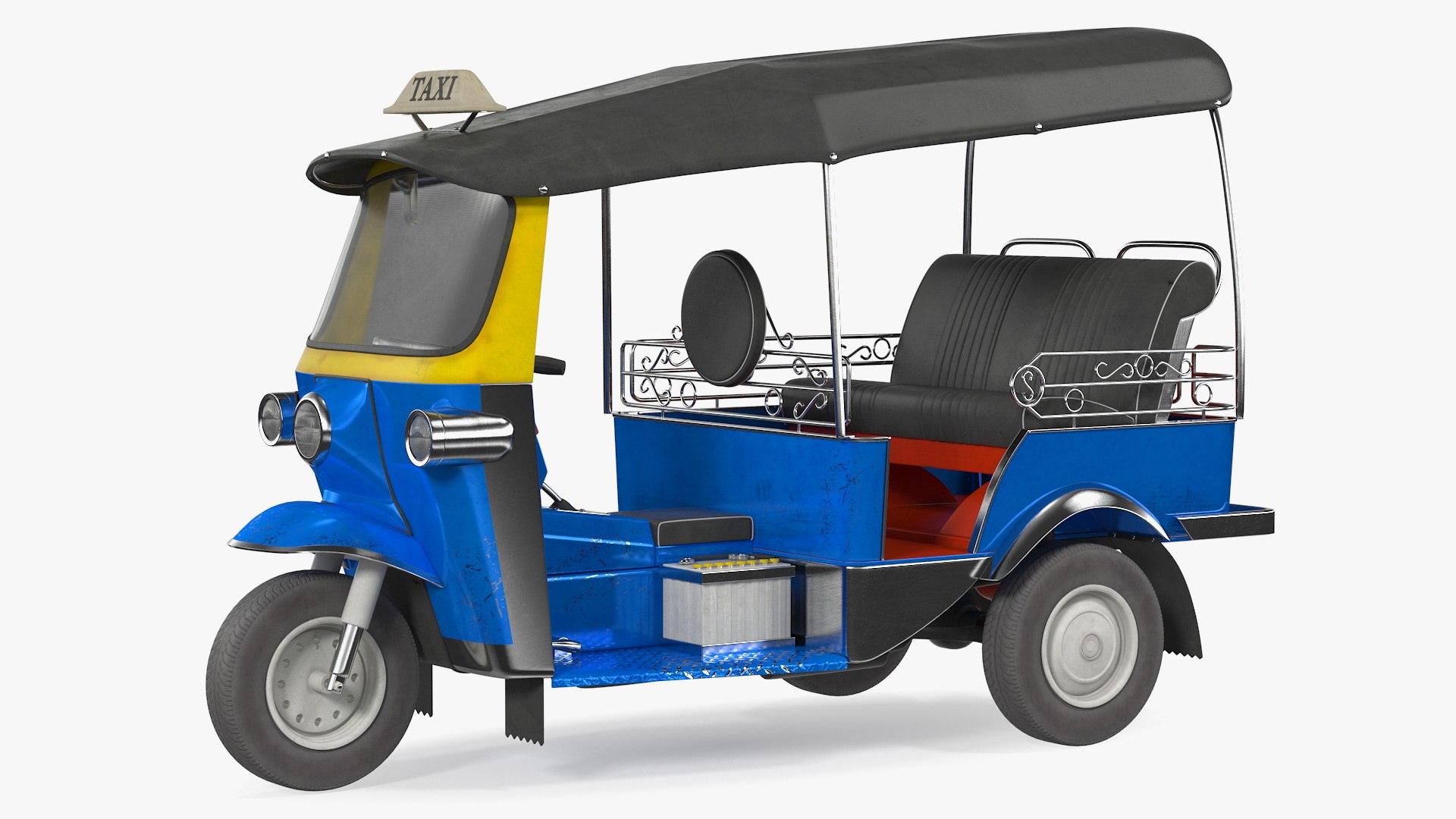 Tuk Tuk Taxi 3D model preview