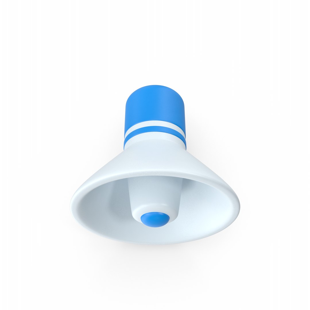3D Model Megaphone Blue - TurboSquid 2316625