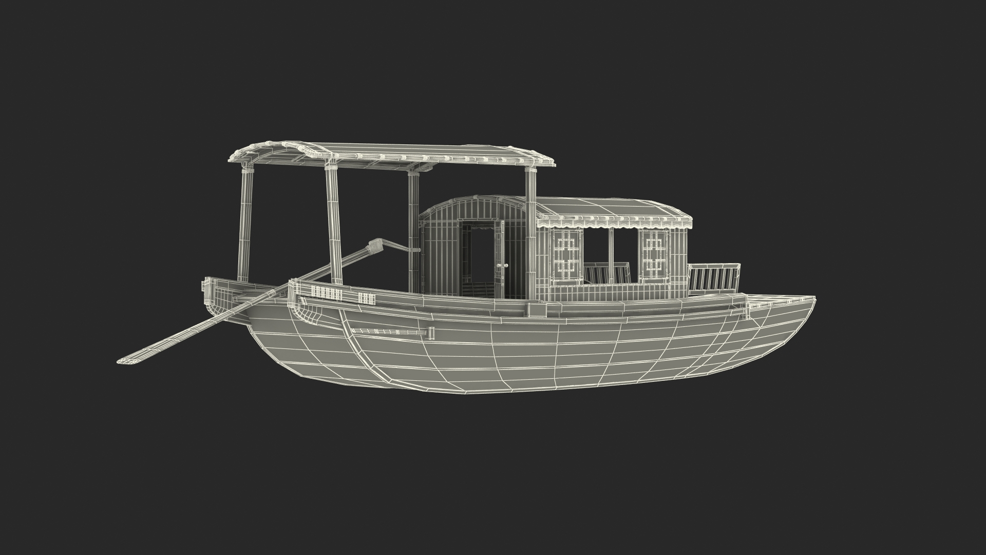 3D Old Traditional Chinese Wooden Passenger Boat - TurboSquid 1801276