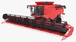 Tracked combine harvester 3D model