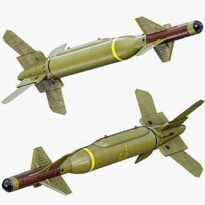 Rigged GBU-24 Paveway 3 Green Laser Guided Bomb PBR