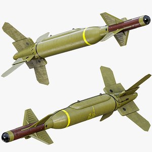 Rigged GBU-24 Paveway 3 Green Laser Guided Bomb PBR