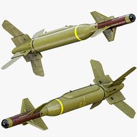 Rigged GBU-24 Paveway 3 Green Laser Guided Bomb PBR