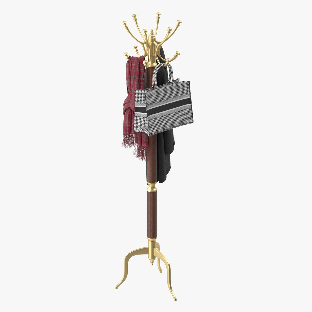 Aluminum Solid Coat Rack 3D Model - TurboSquid 2144660