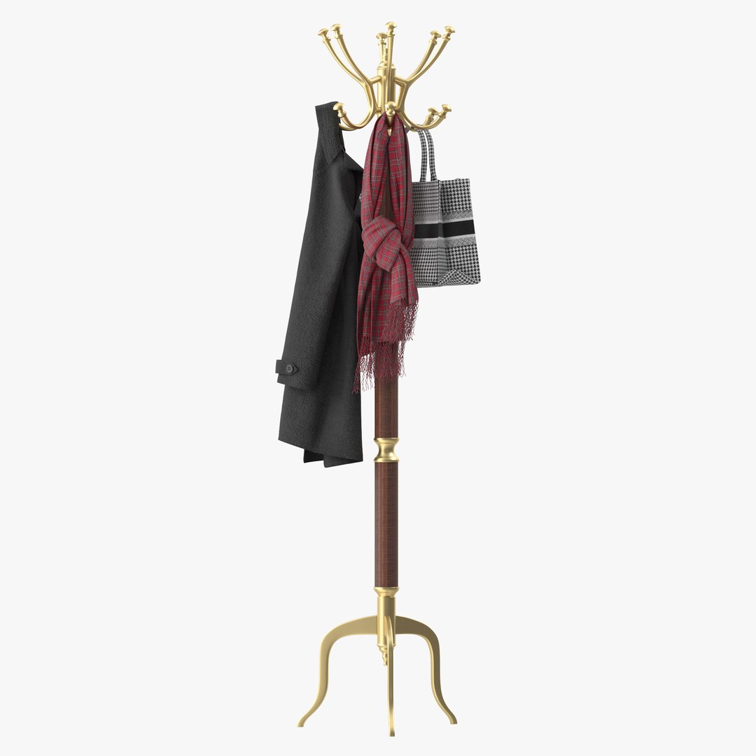 Aluminum Solid Coat Rack 3D Model - TurboSquid 2144660
