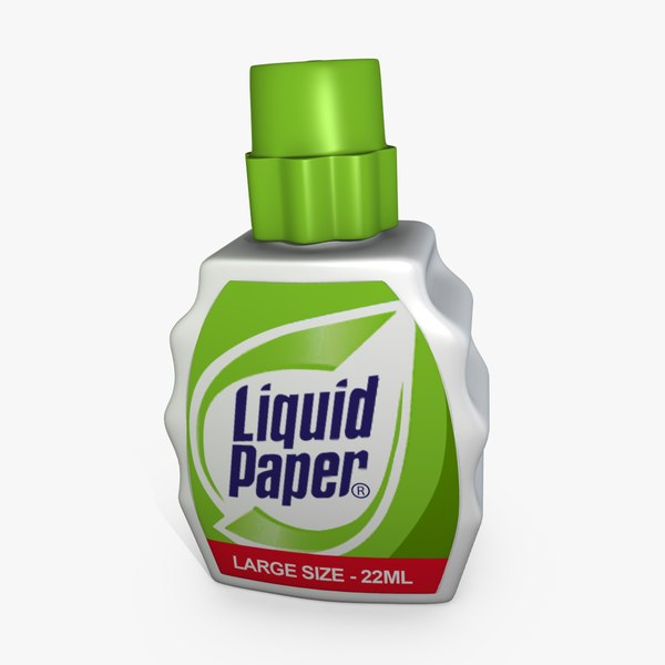 3d liquid paper model