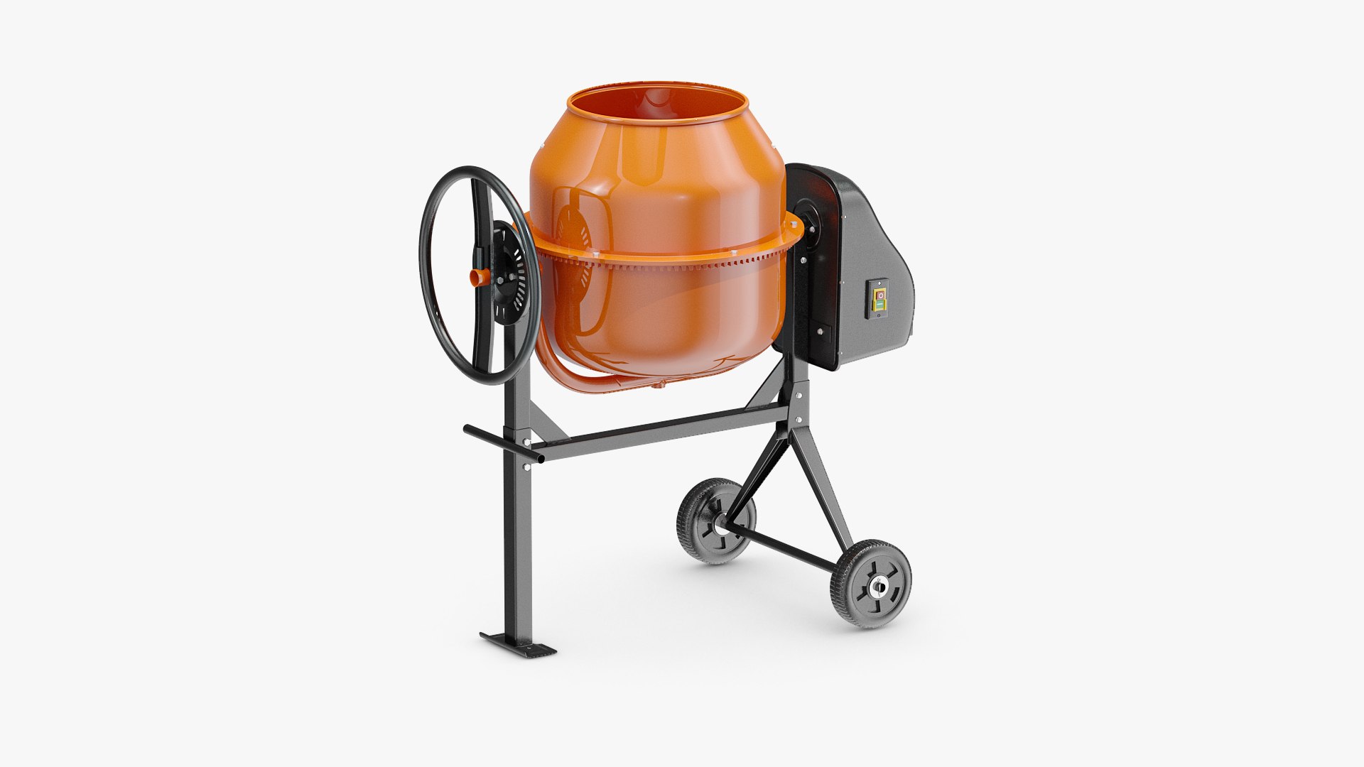 Portable Electric Cement Mixer 3D model preview