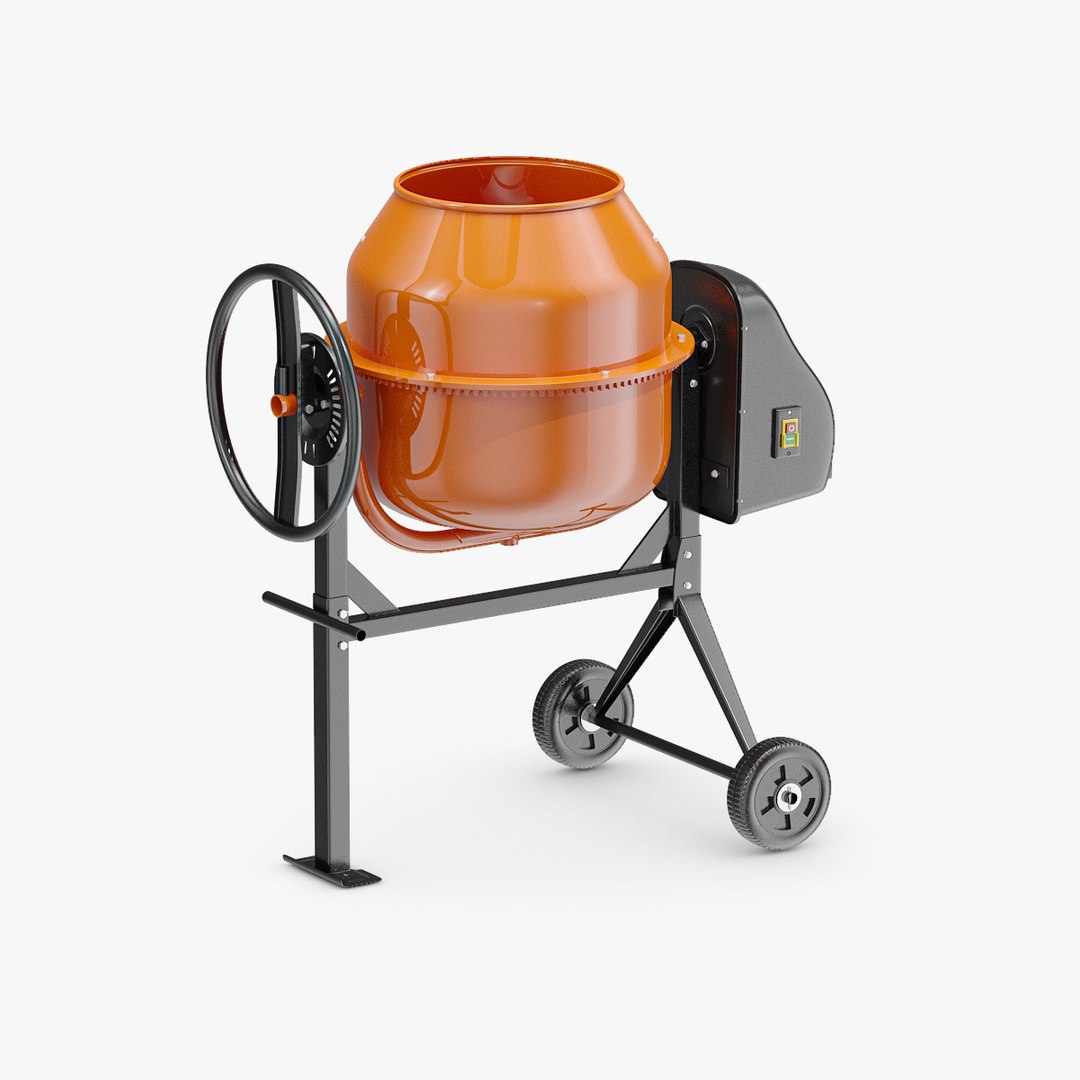 3D Portable Electric Cement Mixer TurboSquid 2054598