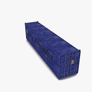 Weathered 40 foot shipping container 3D model