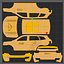 Modello di taxi 3D high-poly: realistico e dettagliato per i professionisti