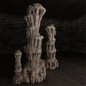 limestone stalagmite 3d model