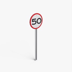 Speed Limit Road Sign 50