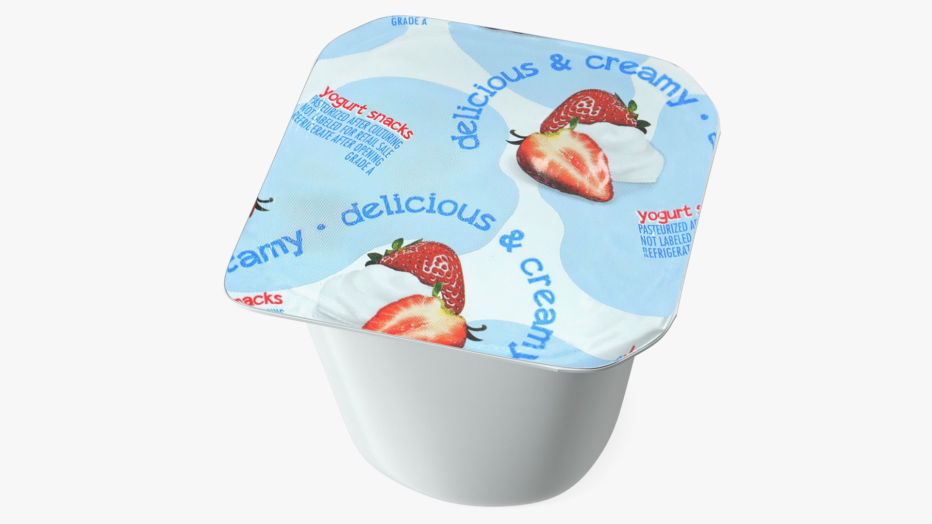 Strawberry Yogurt Gerber 3D model preview