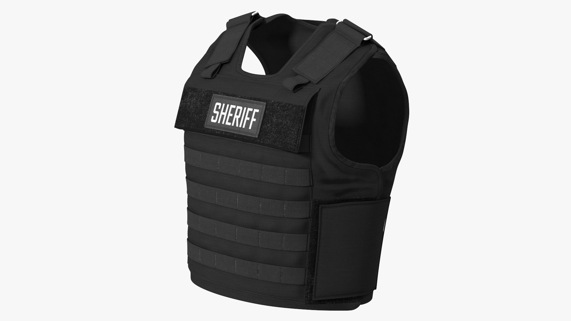 Sheriff Black Body Armor Carrier 3D model preview