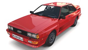 1981 Audi Coupe Quattro with interior Red