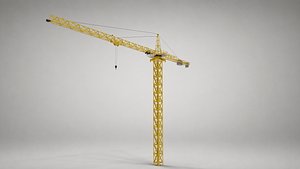 3D Professional Tower Crane 3D Model Production Ready model