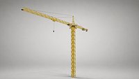 Professional Tower Crane 3D Model Production Ready