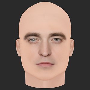 Low Poly Robert Pattinson Head 3D model