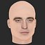 Cabeza de Robert Pattinson en baja poligonalidad