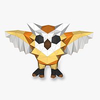 OWL posing open wings 3D Papercraf