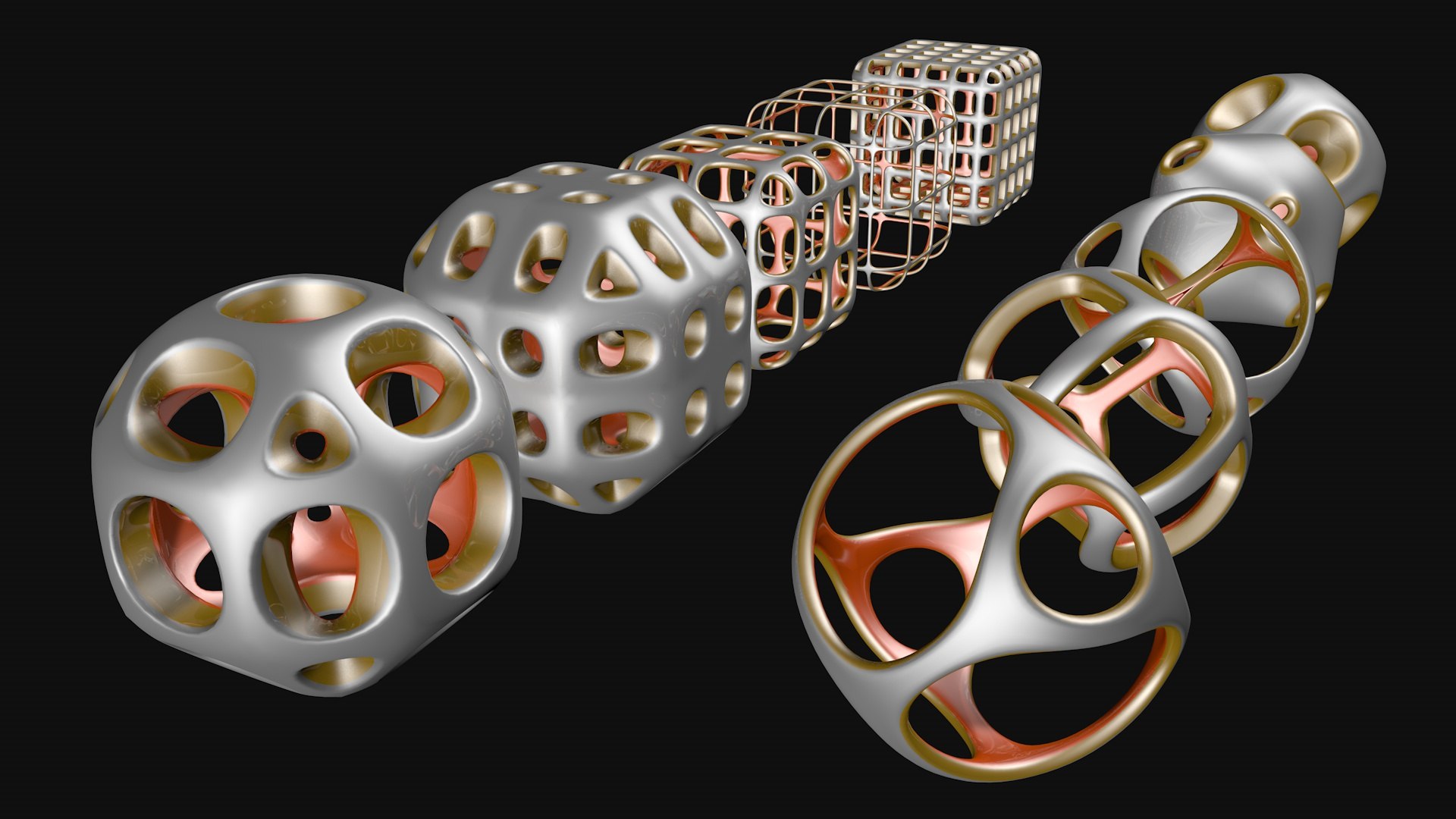 Sci-Fi Polyhedron Geometries Collection R1 3D Model - TurboSquid 2407391