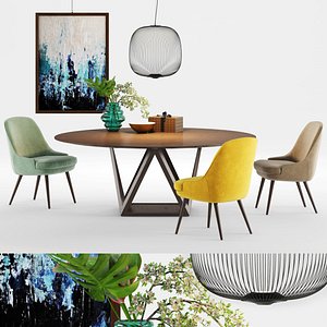 walter knoll tobu dining table 3D