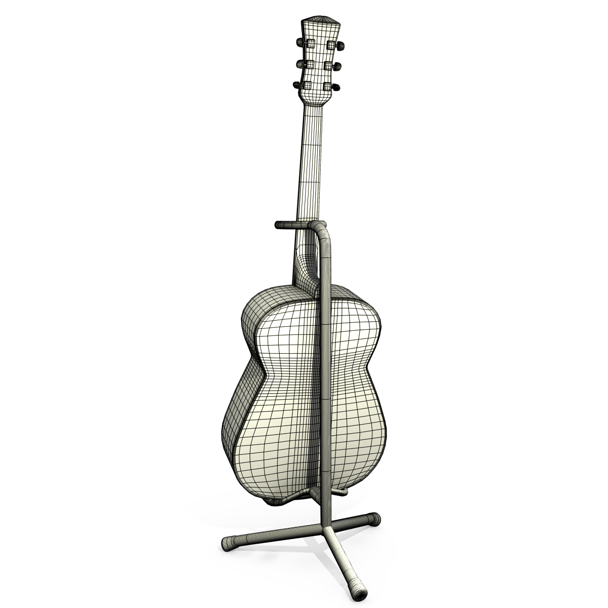3d model acoustic guitar stand