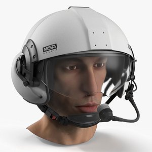 MSA Gallet Aviation Communication Helmet on Head