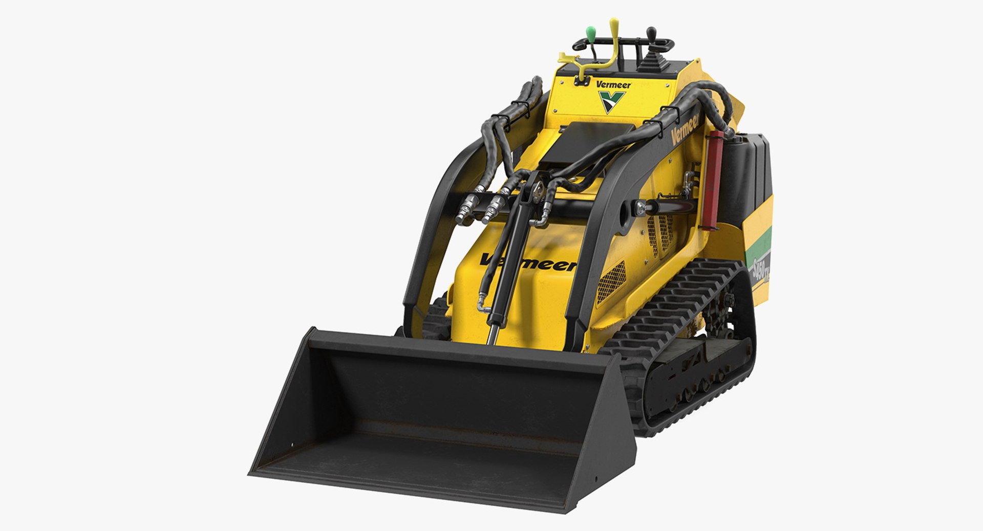 Vermeer S450TX Mini Skid Steer Loader Dirty Rigged 3D model preview
