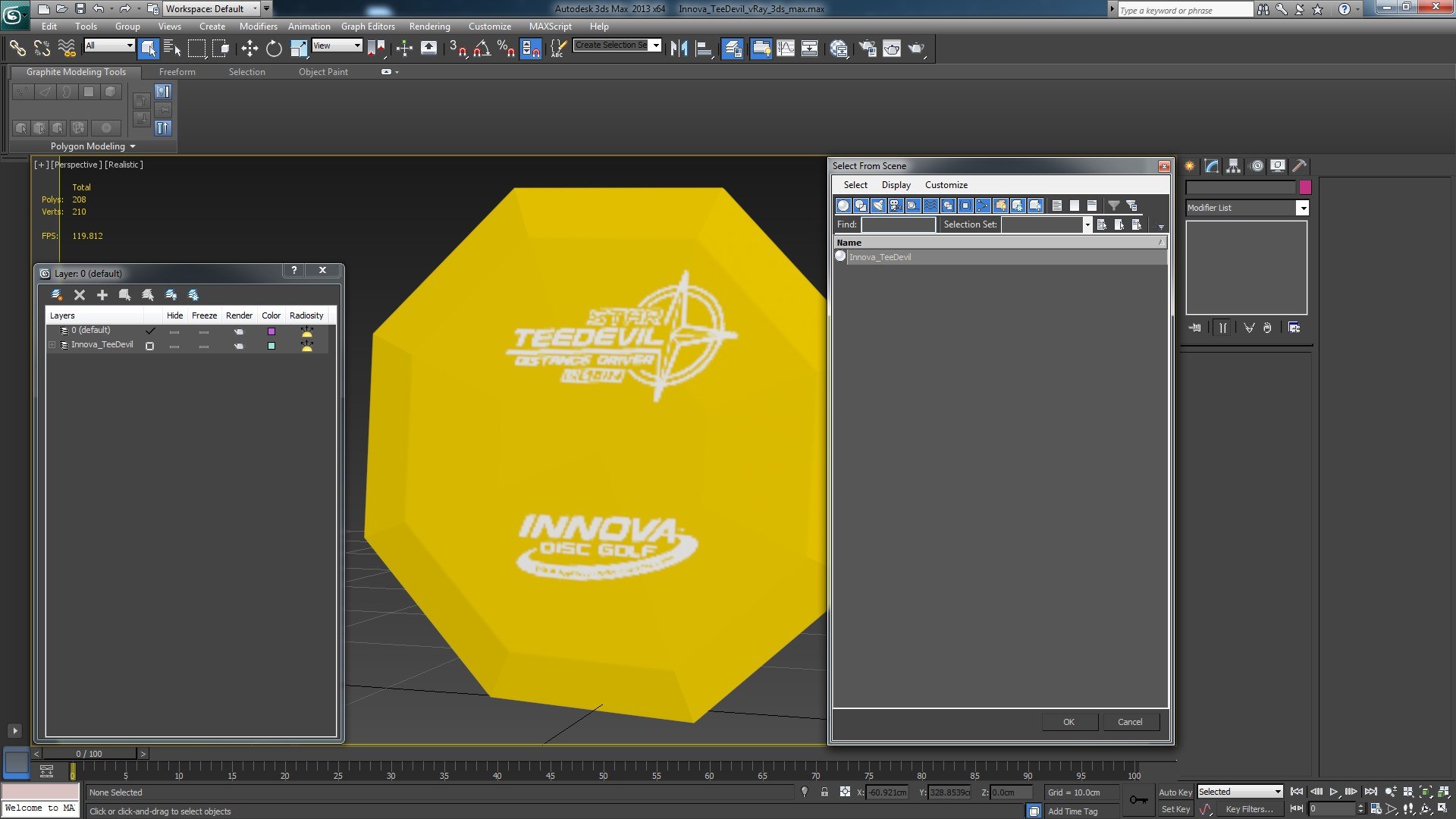 frisbee innova teedevil 3d model