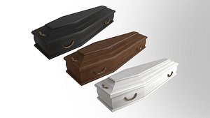 Classic wooden coffin