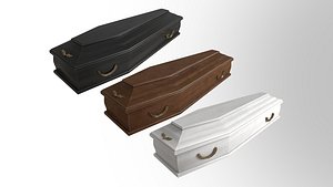 Classic wooden coffin
