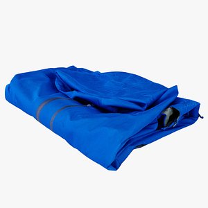 Blue windbreaker windcheater jacket generic folded for sport hiking 3D