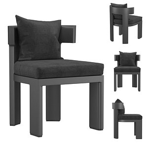 VICTORIA ARMLESS DINING CHAIR 3D model
