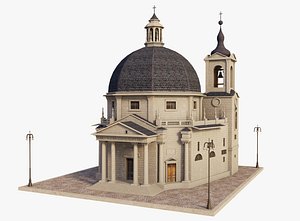 3D Basilica Santa Maria in Montesanto model