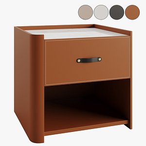 3D Litfad - Minimalist Stone Countertop Bedside Cabinet