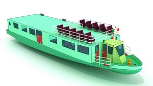 Passenger vessel, Passenger ferry, Passenger boat, Passenger ship, RORO 3D model
